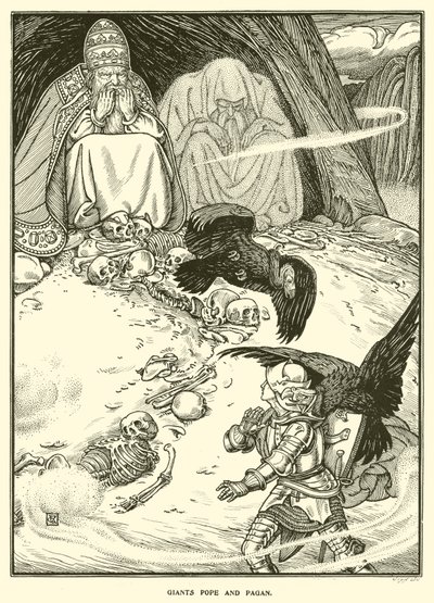 Papież olbrzymów i poganin (rycina) autorstwa George Woolliscroft Rhead