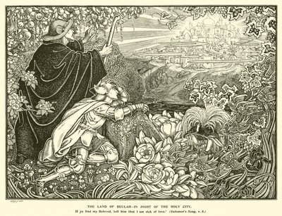 Ziemia Beulah w oczach Świętego Miasta (rycina) autorstwa George Woolliscroft Rhead