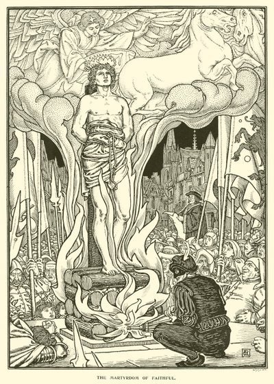 Męczeństwo Wiernych (rycina) autorstwa George Woolliscroft Rhead