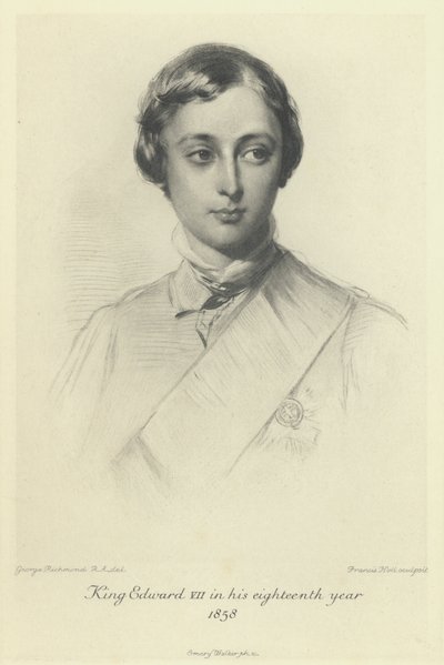 Książę Walii, przyszły król Edward VII, w jego osiemnastym roku 1858 autorstwa George after Richmond