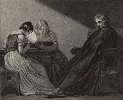 Milton dyktuje swoim córkom autorstwa George after Romney