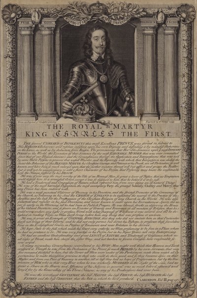Królewski męczennik król Karol I autorstwa George after Vertue