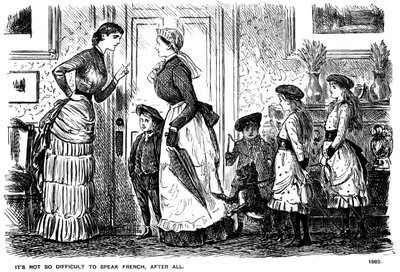 W końcu nie jest tak trudno mówić po francusku, 1882 1891. autorstwa George du Maurier
