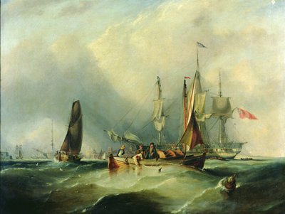 Wojna i łodzie rybackie przy Southsea autorstwa George the Elder Chambers