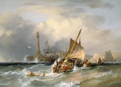 Lugger wchodzący do Margate autorstwa George the Elder Chambers