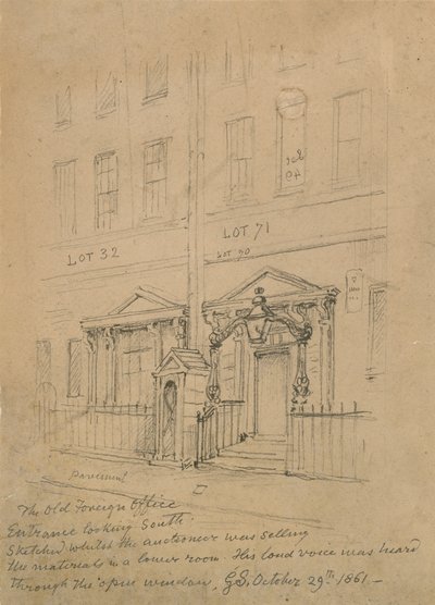 Stare Ministerstwo Spraw Zagranicznych, Downing Street autorstwa George the Elder Scharf
