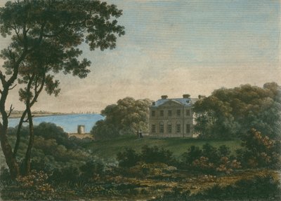 Dom Andrew Roberta Drummonda, park Cadland, Hampshire, grawerowane przez Williama Wattsa (1752-1851) autorstwa George the Younger Barret