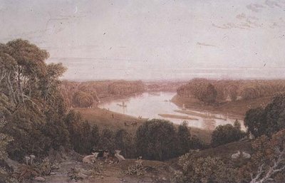 Widok z Richmond Hill, Surrey autorstwa George the Younger Barret