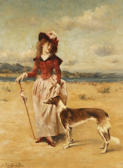 Na plaży, autorstwa George van den Bos
