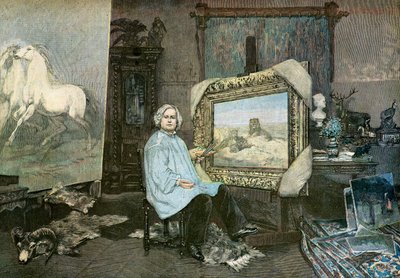 Artystka Rosa Bonheur w swoim studio autorstwa Georges (1865 1951) Achille Fould
