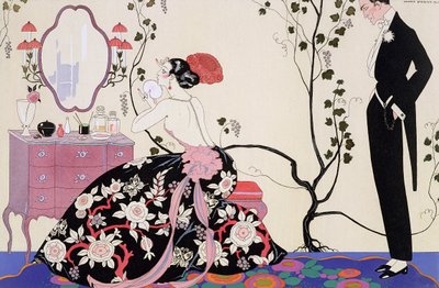 Sukienka bez pleców, grawerowana przez Henri Reidela autorstwa Georges (after) Barbier