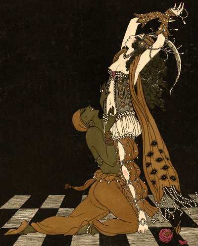 Wacław Niżyński i Ida Rubinstein w Schéhérazade autorstwa Georges (after) Barbier