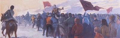 "Vive Kerensky", ok. 1923 r. (kolorowa litografia) autorstwa Georges (after) Carrey