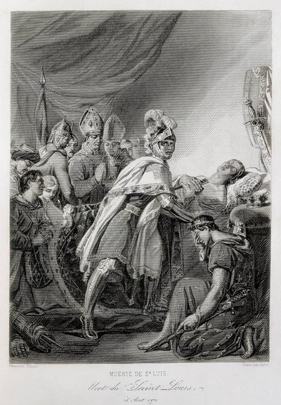 Ludwik IX, święty Ludwik z Francji (rycina) autorstwa Georges (after) Rouget
