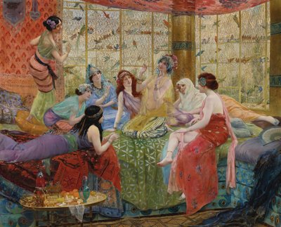 Gadające ptaki. autorstwa Georges Antoine Rochegrosse