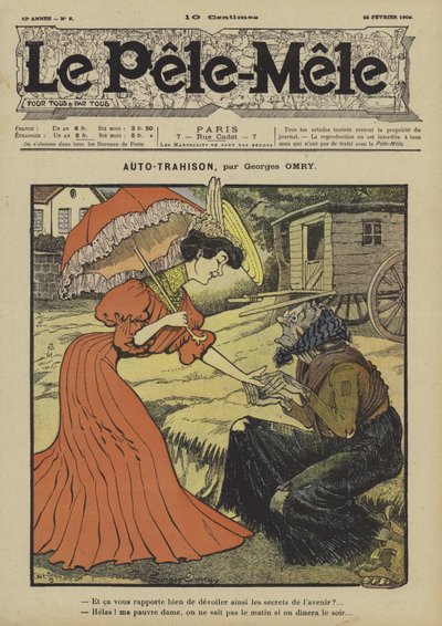Zdrada samego siebie. Ilustracja do Le Pele-Mele, 1906 autorstwa Georges Antonin Henri Mory
