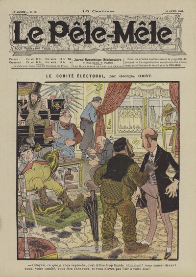 Komitet wyborczy. Ilustracja do Le Pele-Mele, 1906 autorstwa Georges Antonin Henri Mory