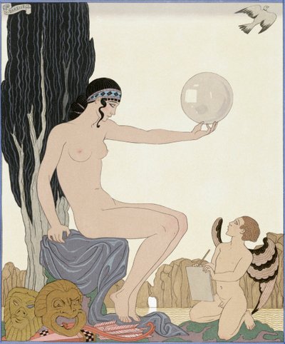 Muza inspiruje artystę autorstwa Georges Barbier