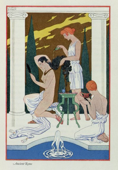 Starożytny Rzym, z „Sztuka perfum”, wyd. 1912 (odbitka w pochoirze) autorstwa Georges Barbier
