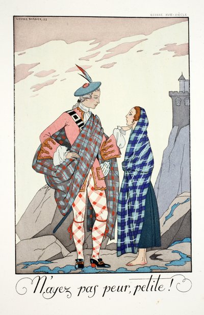Nie bój się, maleńka!, z „Falbalas i Fanfreluches, Almanach trybów teraźniejszości, przeszłości i przyszłości” autorstwa Georges Barbier