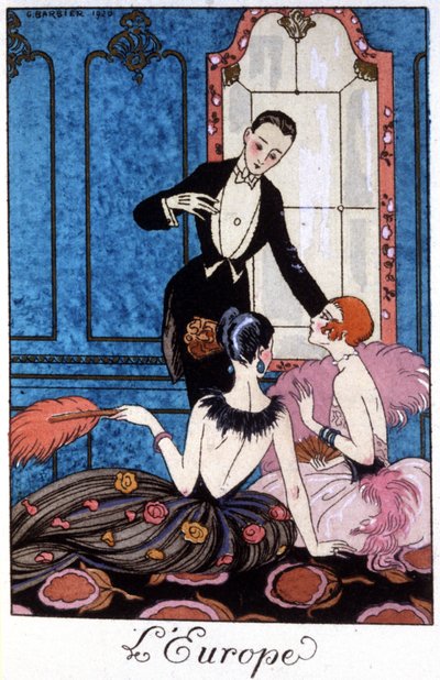 Europa, początek XX wieku (ilustracja) autorstwa Georges Barbier
