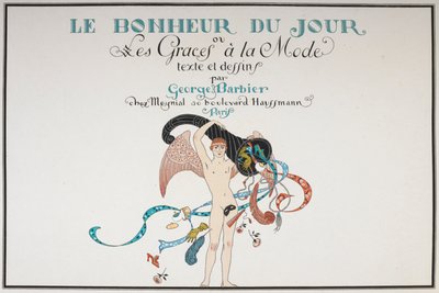 Ilustrowana strona tytułowa. Naga postać męska. autorstwa Georges Barbier