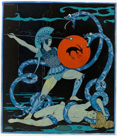 Ilustracja z Les Chansons de Bilitis autorstwa Georges Barbier