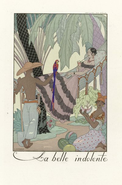 La Belle Indolent, wyd. 1923 (odbitka szablonowa) autorstwa Georges Barbier