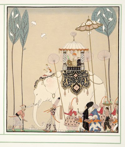 La Belle Missous z Personages de Comedie, wyd. 1922 (odbitka szablonowa) autorstwa Georges Barbier
