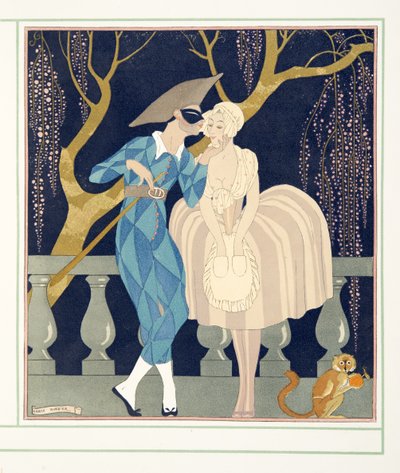 La Finette, z Personages de Comedie, wyd. 1922 (odbitka szablonowa) autorstwa Georges Barbier