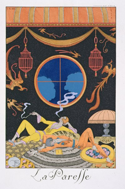 Lenistwo autorstwa Georges Barbier
