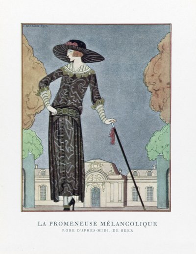 Melancholijny Wędrowiec, wyd. 1922 (odbitka szablonowa) autorstwa Georges Barbier