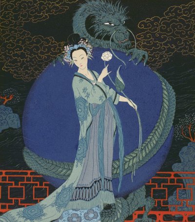 Dama ze smokiem (kolor lito) autorstwa Georges Barbier