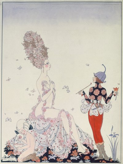 Matka Natura (pióro, tusz i akwarela na papierze) autorstwa Georges Barbier