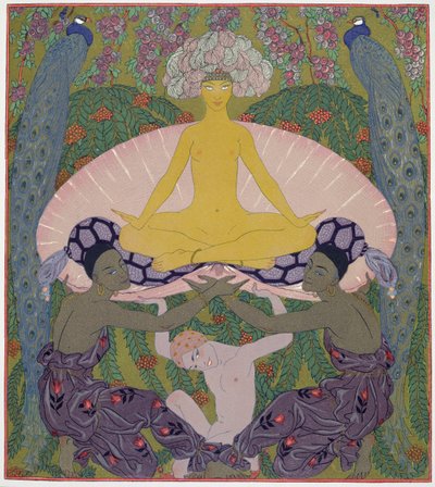 Narodziny Wenus (atrament i W/c na papierze) (patrz 133204) autorstwa Georges Barbier