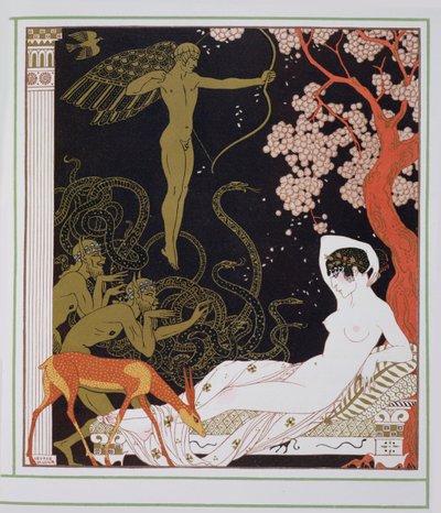 Wenus lub La belle Hélène (kolor lito) autorstwa Georges Barbier