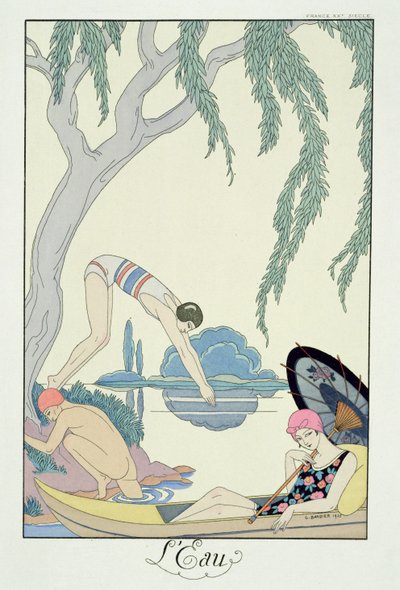 Woda z „Falbalas i Fanfreluches, Almanachu teraźniejszości, przeszłości i przyszłości” autorstwa Georges Barbier