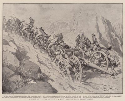 Artyleria konna przekracza Głęboką Nullah w pobliżu Bloemfontein autorstwa Georges Bertin Scott