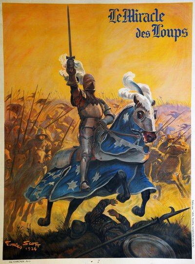 "Cud wilków" 1924 (plakat) autorstwa Georges Bertin Scott