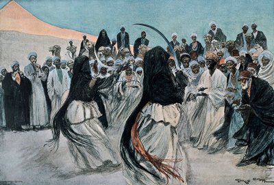 Taniec beduińskich szabli na pustyni autorstwa Georges Bertin Scott