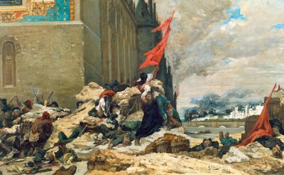 Spalenie Tuileries autorstwa Georges Clairin