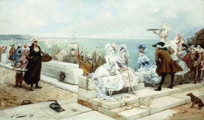 Eleganckie postacie oglądające regaty, 1889 autorstwa Georges Clairin