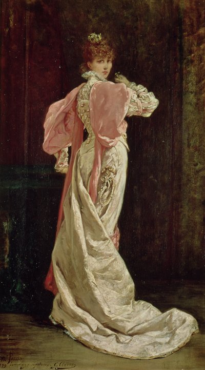 Sarah Bernhardt (1844-1923) w roli Królowej w "Ruy Blas" Victora Hugo, 1879 r. autorstwa Georges Clairin