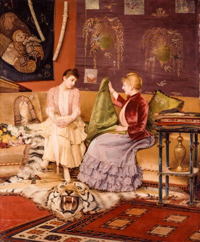 Trudna decyzja (olej na płótnie) autorstwa Georges Croegaert