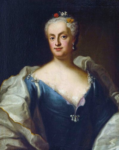 Marie-Anne de Saxe - (Marie Anne de Saxe) - Maria Anna Sophia z Saksonii, Electres of Bavaria (1728-1797) - George Desmarees (1697-1776). Olej na płótnie Wymiar : 80x64,5 cm Kolekcja prywatna autorstwa Georges Desmarées