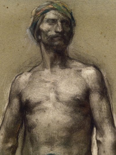 Studium nagiego mężczyzny w turbanie (fragment) (ok. 1888 r.). George