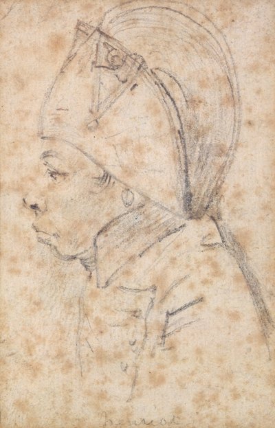 Francois Hanriot (1761-94) (ołówek na papierze) autorstwa Georges Francois Gabriel