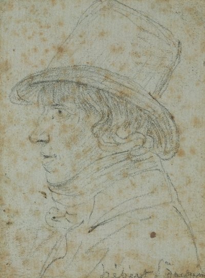 Jacques Hebert (1757-94) (ołówek na papierze) autorstwa Georges Francois Gabriel