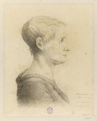 Portret Anne-Josephe Théroigne de Méricourt 1762-1817, 1816. autorstwa Georges François Marie Gabriel
