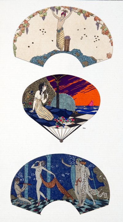 Fani Paquin, po G. Barbier i Paulu Iribe. Tablica 42, z paryskich kostiumów opublikowanych w Journal des Dames et des Modes autorstwa Georges and Iribe Paul Barbier